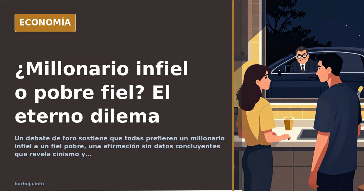 El mito del millonario infiel: lo que esconde el interés