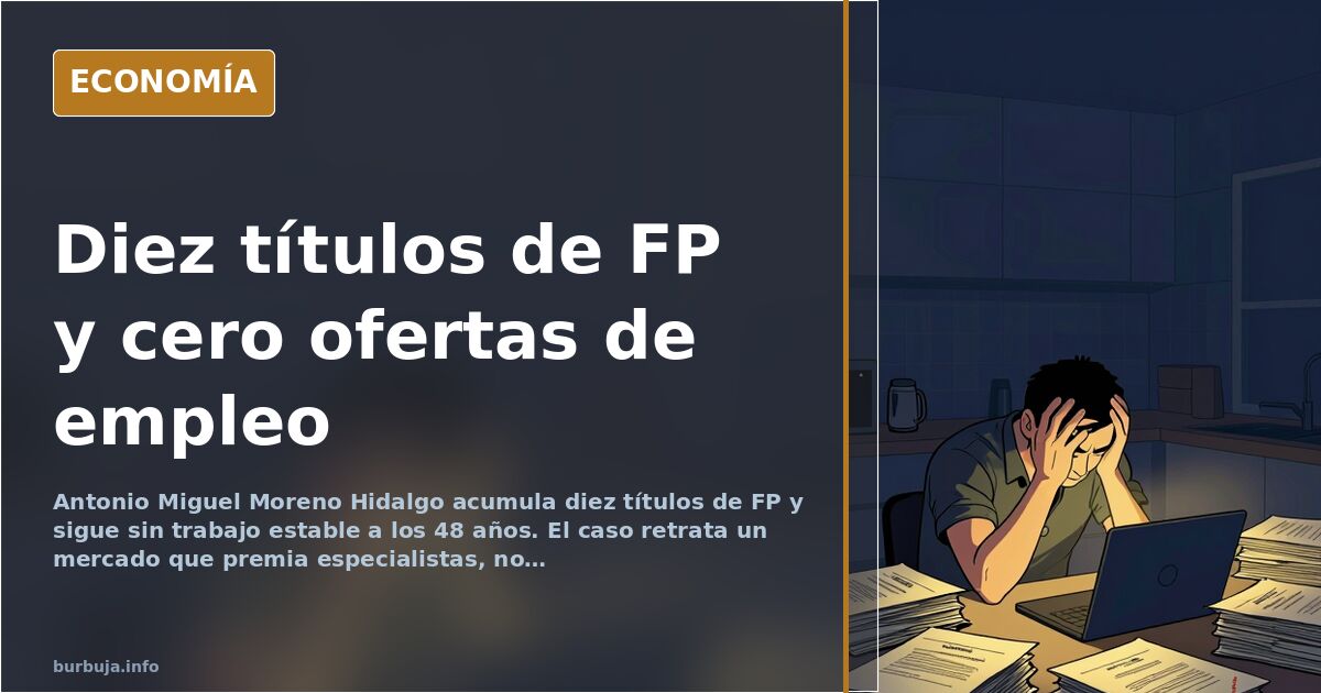 El jerezano con diez FP no encuentra trabajo estable a los 48