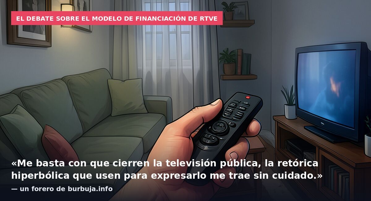 El debate sobre el modelo de financiación de RTVE: «Me basta con que cierren la televisión pública, la retórica hiperbólica que usen para expresarlo me trae sin cuidado.» — un forero de burbuja.info