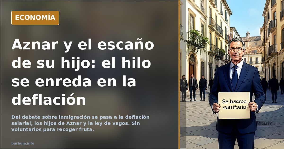 Aznar y el escaño de su hijo: el hilo se enreda en la deflación