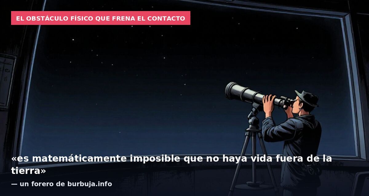El obstáculo físico que frena el contacto: «es matemáticamente imposible que no haya vida fuera de la tierra» — un forero de burbuja.info