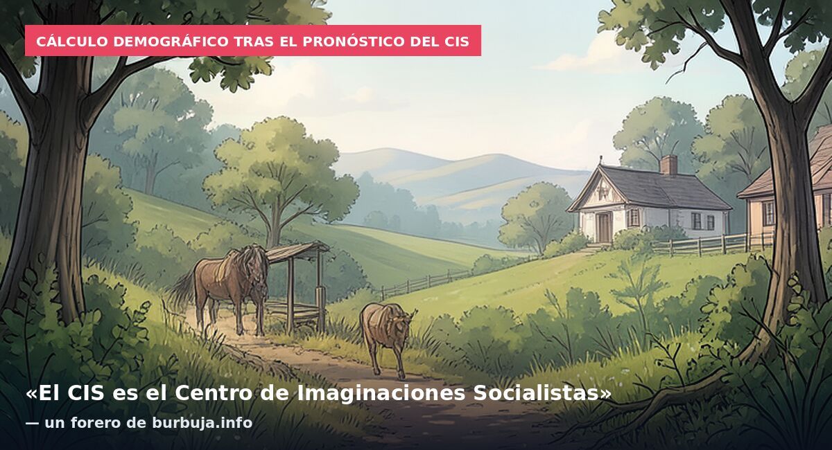 Cálculo demográfico tras el pronóstico del CIS: «El CIS es el Centro de Imaginaciones Socialistas» — un forero de burbuja.info