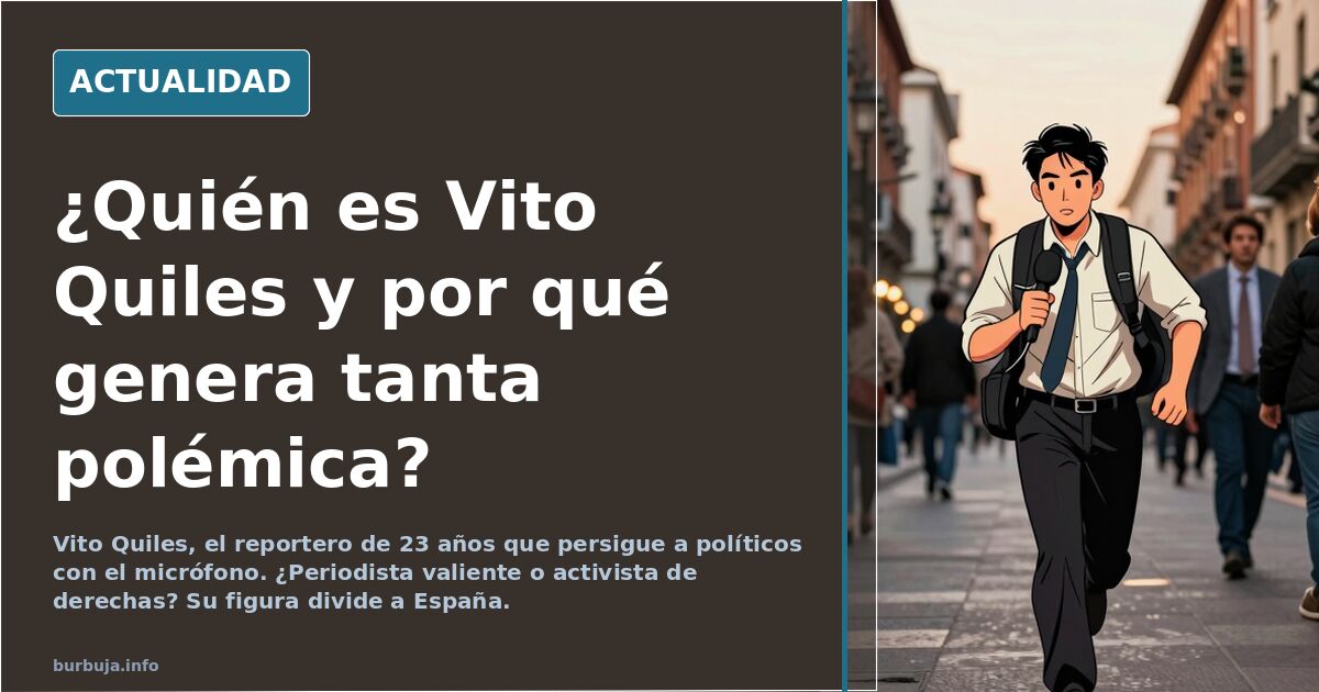Vito Quiles: el reportero de 23 años que incomoda al poder