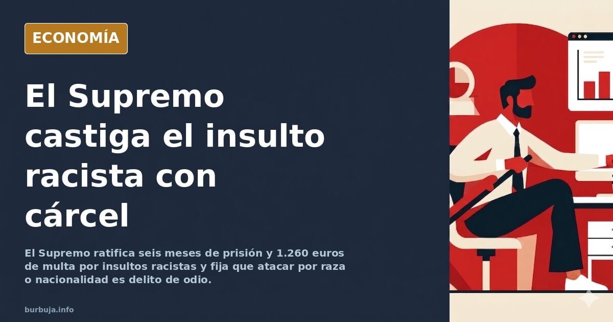 Ilustración editorial de una balanza de la justicia con un martillo de juez sobre fondo azul marino y dorado