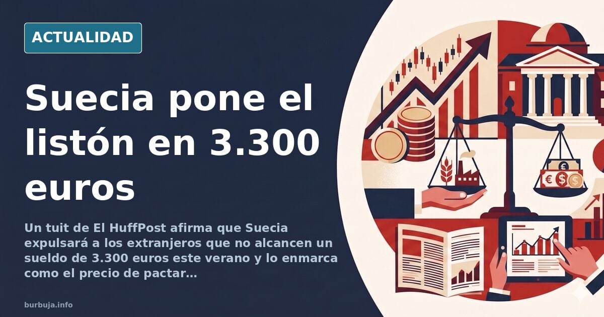 Suecia estudia exigir 3.300 euros de sueldo a extranjeros