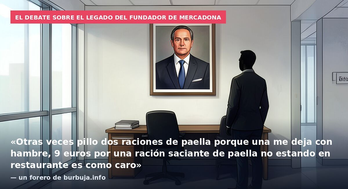 El debate sobre el legado del fundador de Mercadona: «Otras veces pillo dos raciones de paella porque una me deja con hambre, 9 euros por una ración saciante de paella no estando en restaurante es como caro» — un forero de burbuja.info