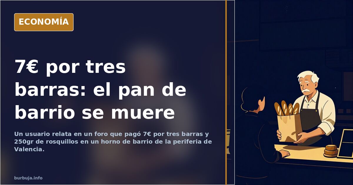 Un forero paga 7€ por tres barras y rosquillos en un horno de barrio