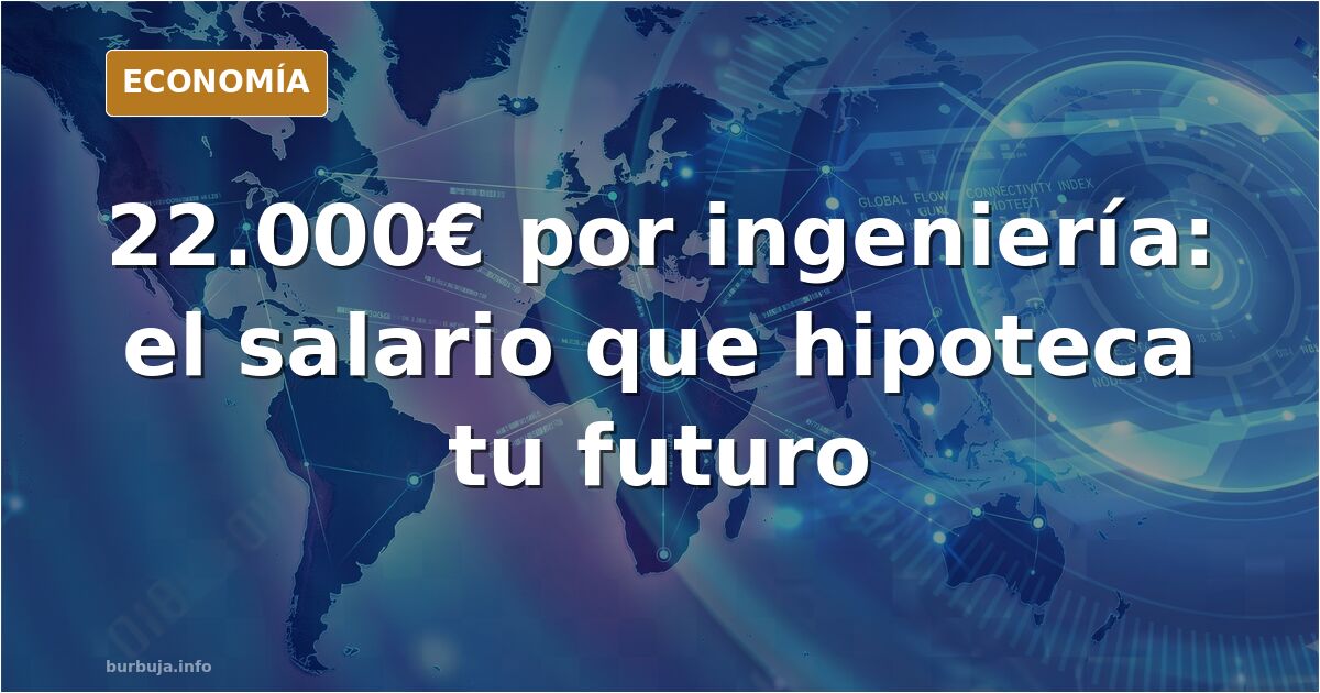 Ilustración editorial de un ingeniero junior ante una oferta salarial de 22.000 euros en una planta de automoción