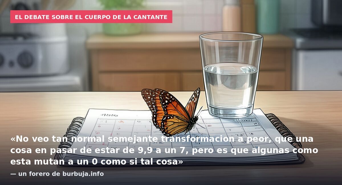 El debate sobre el cuerpo de la cantante: «No veo tan normal semejante transformacion a peor, que una cosa en pasar de estar de 9,9 a un 7, pero es que algunas como esta mutan a un 0 como si tal cosa» — un forero de burbuja.info