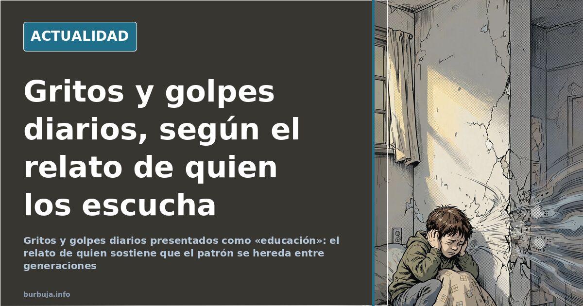 «Educar» a gritos y golpes a diario, según un testimonio