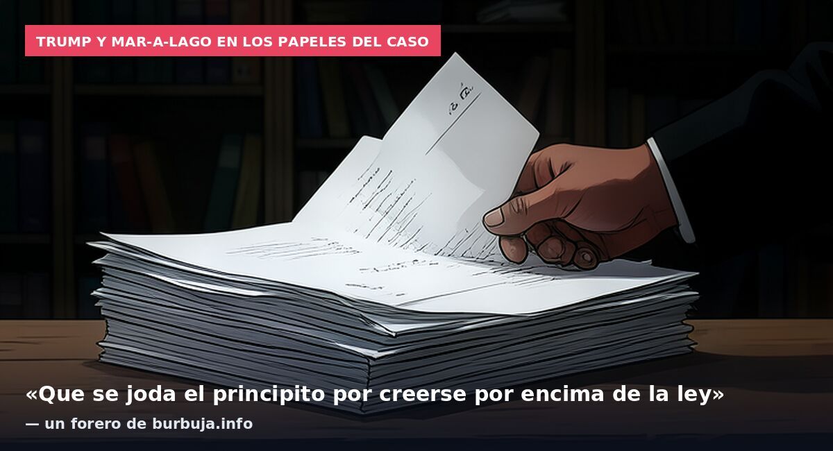 Trump y Mar-a-Lago en los papeles del caso: «Que se joda el principito por creerse por encima de la ley» — un forero de burbuja.info