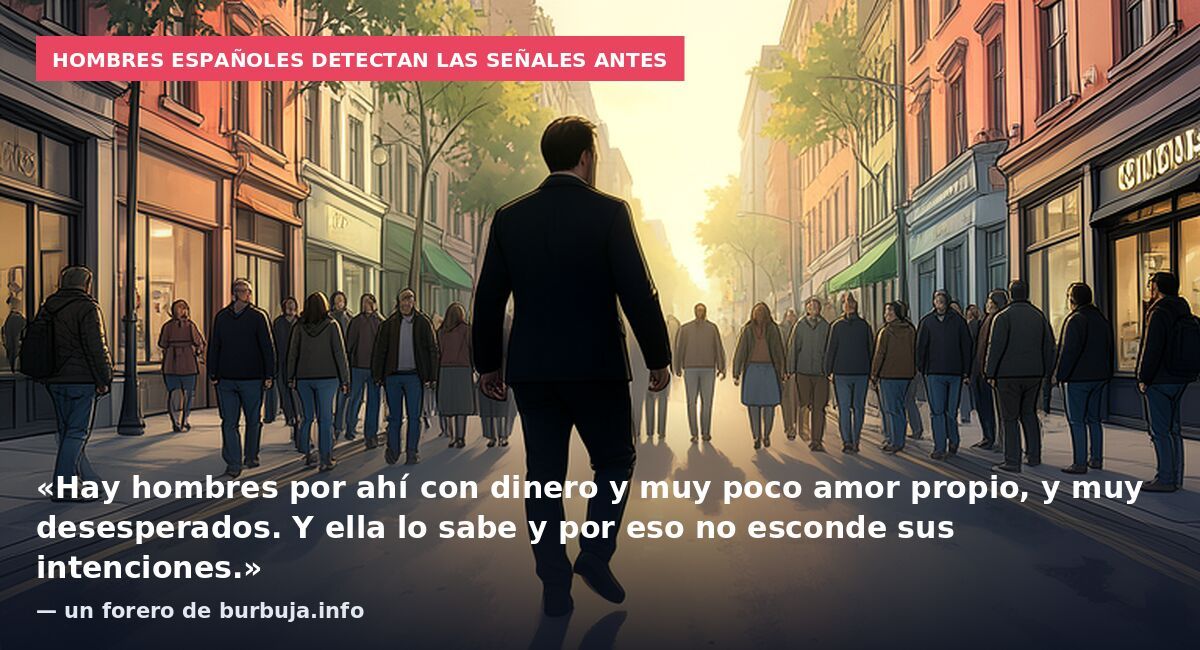 Hombres españoles detectan las señales antes: «Hay hombres por ahí con dinero y muy poco amor propio, y muy desesperados. Y ella lo sabe y por eso no esconde sus intenciones.» — un forero de burbuja.info