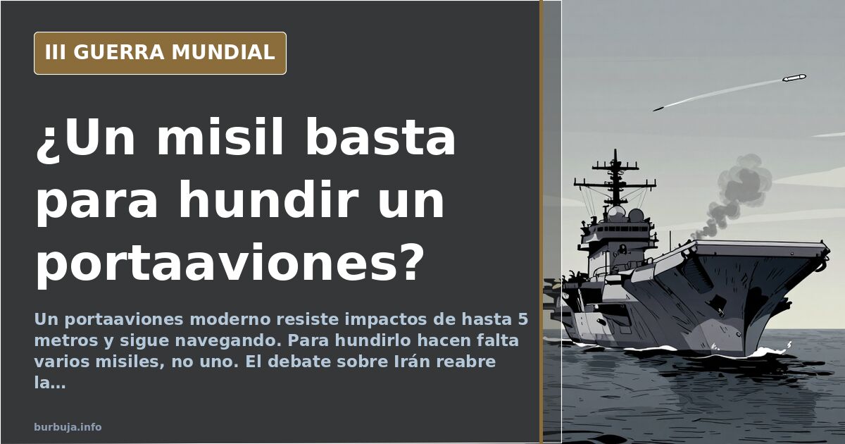 Un solo misil no basta para hundir un portaaviones, según los datos