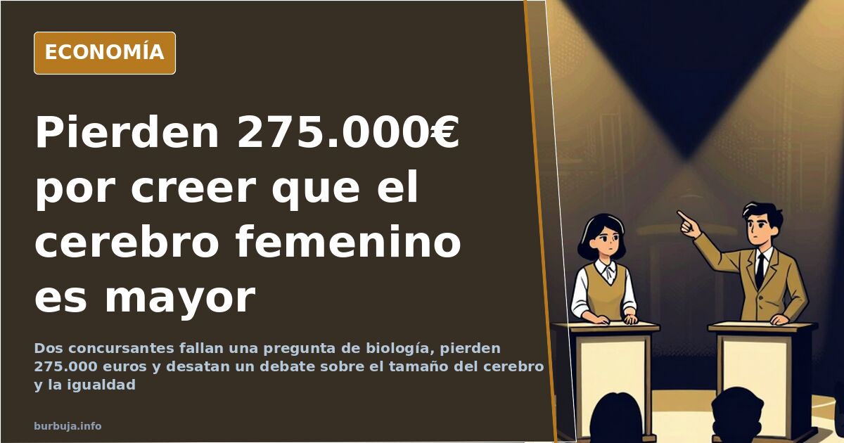 Dos concursantes pierden 275.000 euros por una pregunta de biología