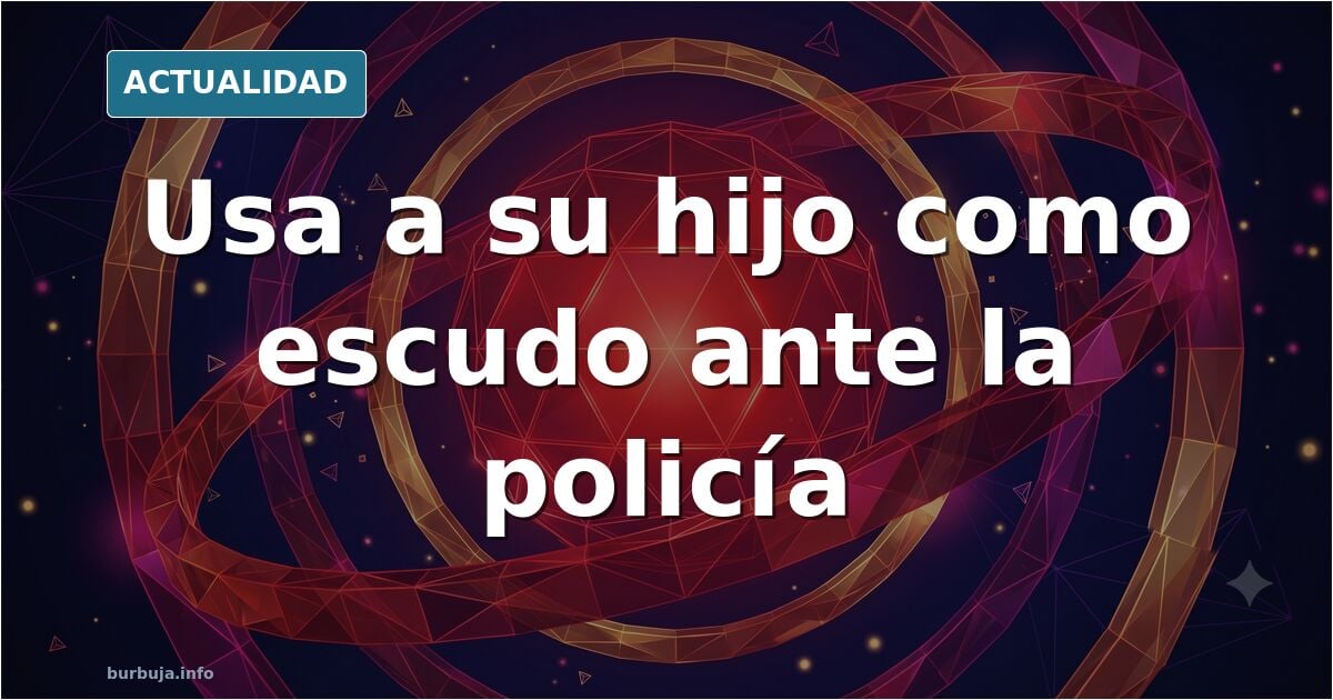Escena callejera en Puente de Vallecas con agentes uniformados y un hombre sosteniendo a un niño durante un forcejeo