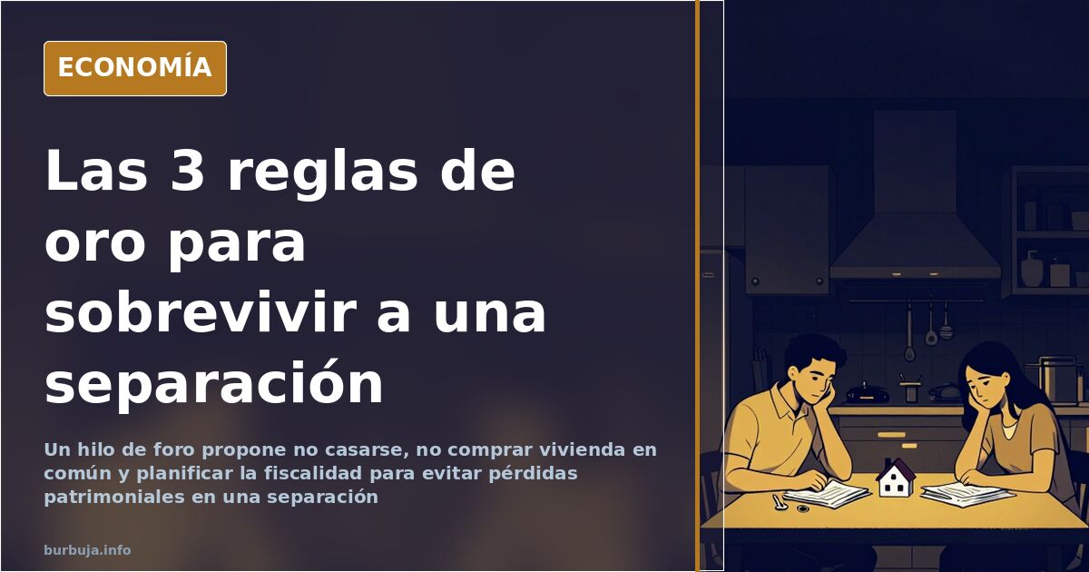 Un foro debate reglas económicas para separaciones
