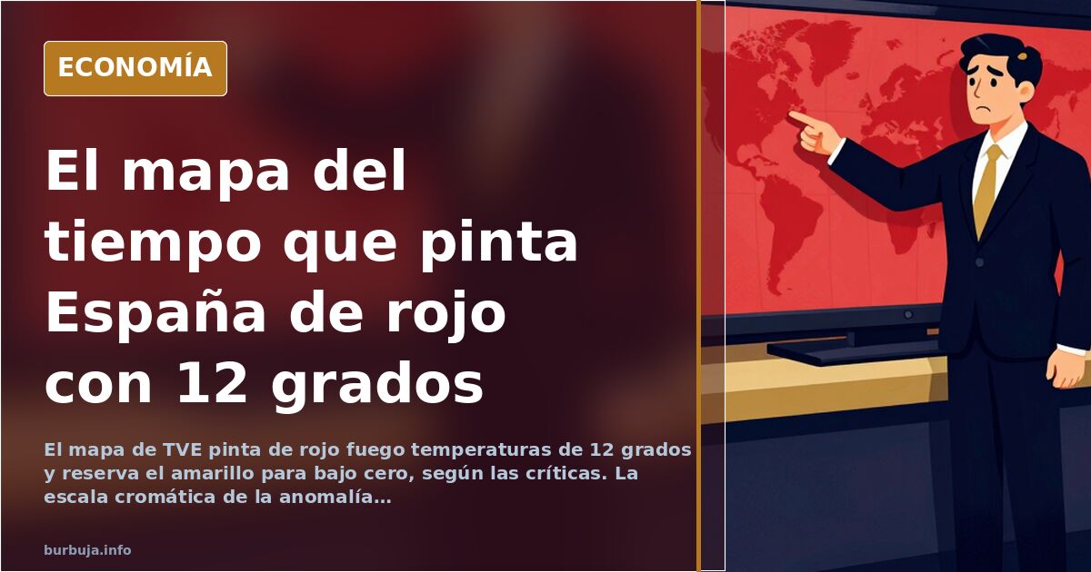 TVE pinta de rojo 12 grados y enciende la polémica del mapa
