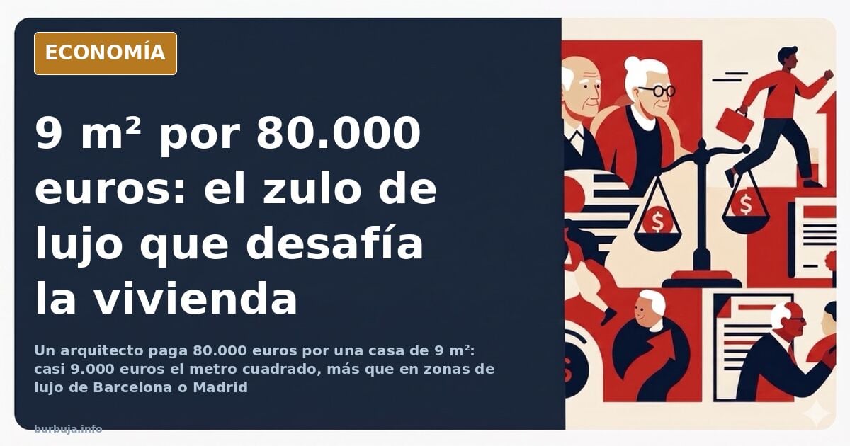 Un arquitecto vive en 9 m²: 80.000 euros por 9.000 el metro