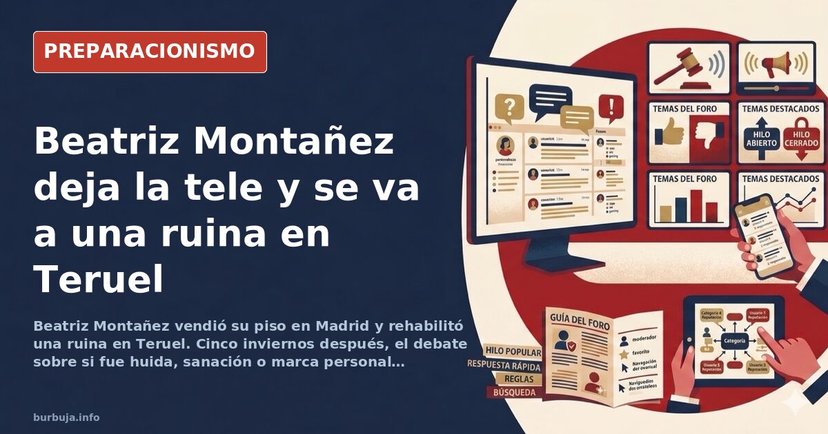 Casa de piedra rehabilitada en un pueblo de Teruel, ejemplo del retiro rural de Beatriz Montañez tras dejar la televisión