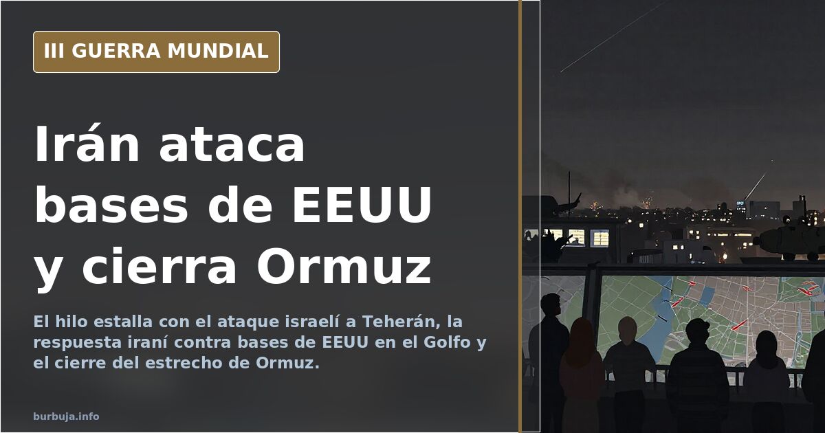 Irán ataca bases de EEUU y cierra Ormuz