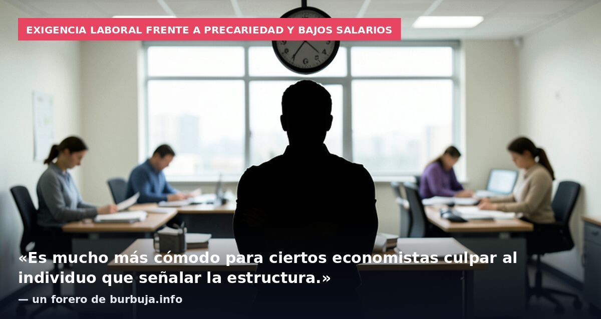 Exigencia laboral frente a precariedad y bajos salarios: «Es mucho más cómodo para ciertos economistas culpar al individuo que señalar la estructura.» — un forero de burbuja.info