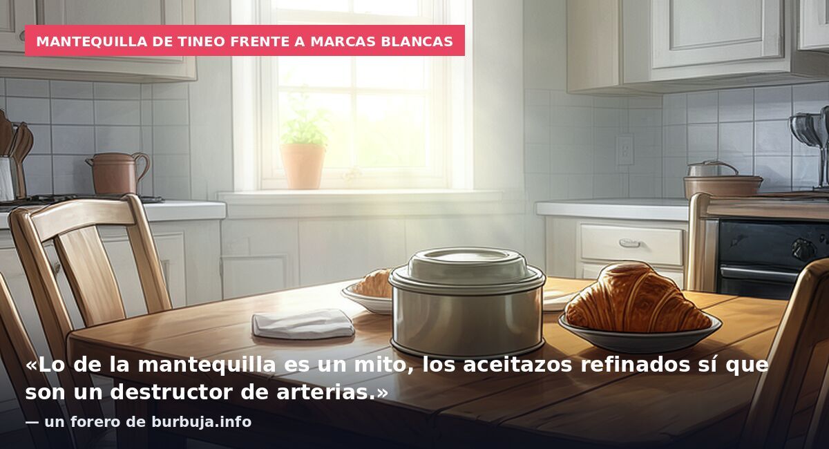 Mantequilla de Tineo frente a marcas blancas: «Lo de la mantequilla es un mito, los aceitazos refinados sí que son un destructor de arterias.» — un forero de burbuja.info