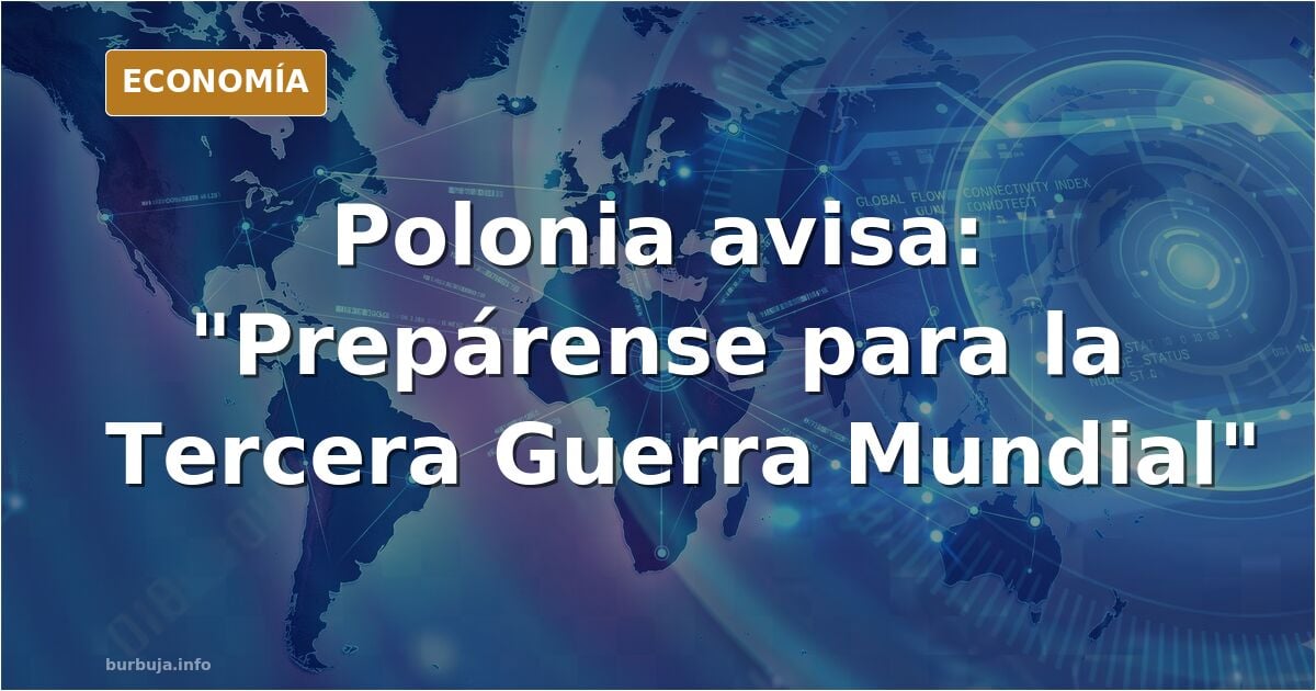 Ilustración editorial de un mapa de Europa del Este con Polonia en el centro y siluetas de ejércitos en los bordes