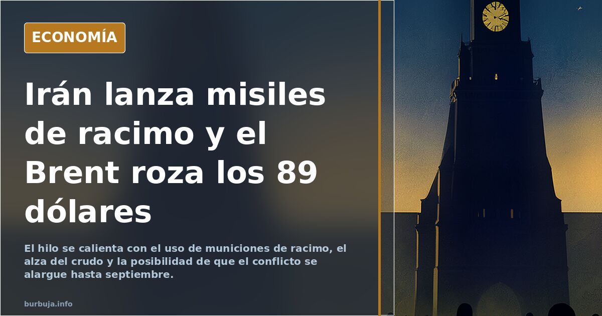 Irán lanza misiles de racimo y el Brent roza los 89 dólares