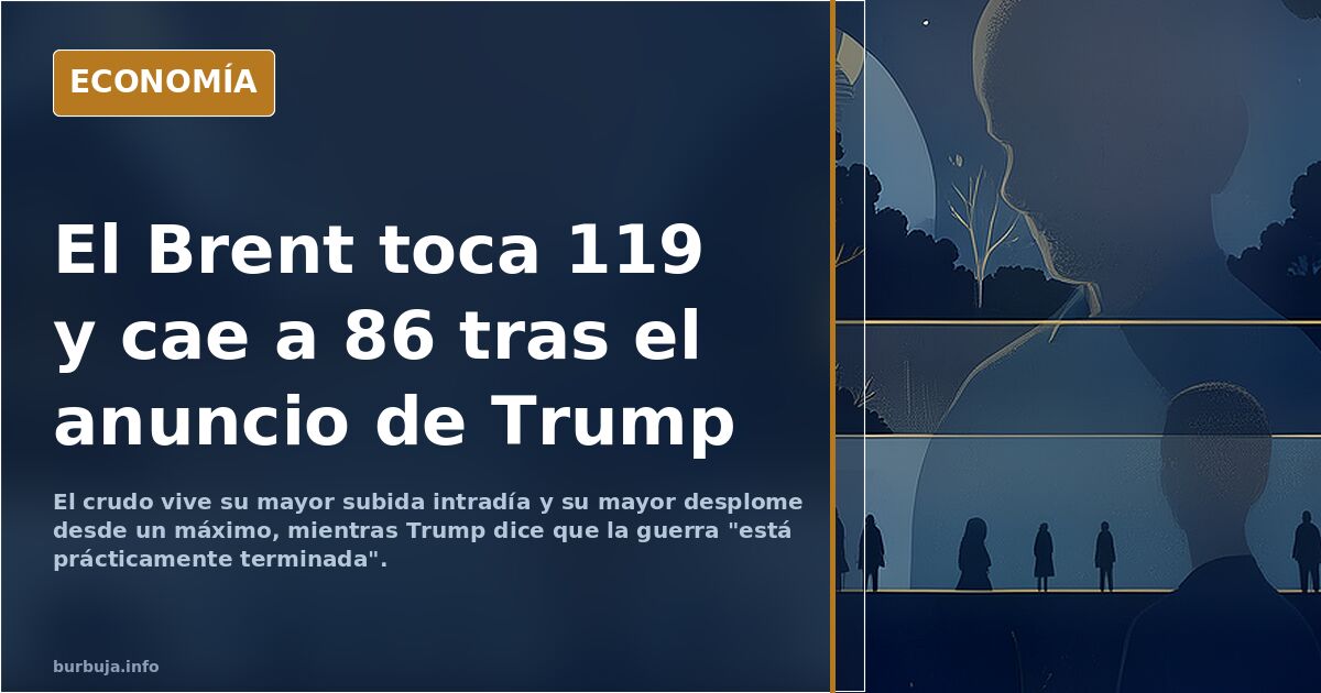 El Brent toca 119 y cae a 86 tras el anuncio de Trump