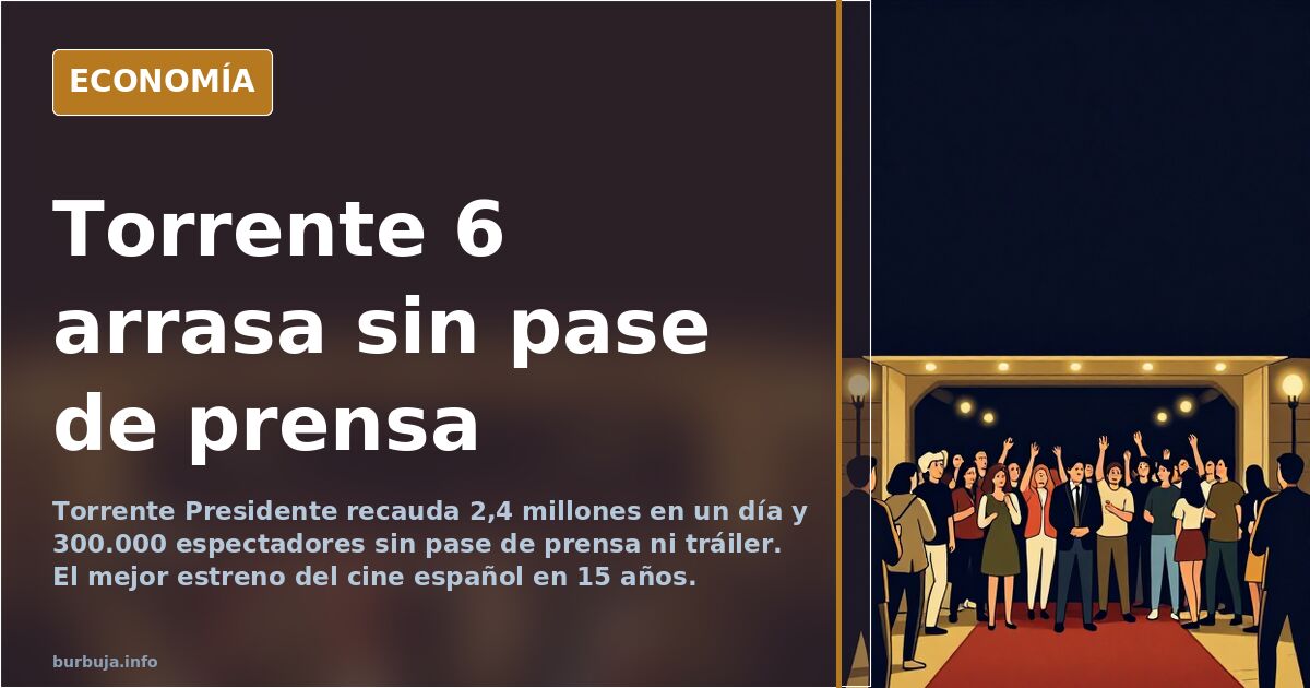 Segura y Torrente 6: taquilla récord sin pase de prensa