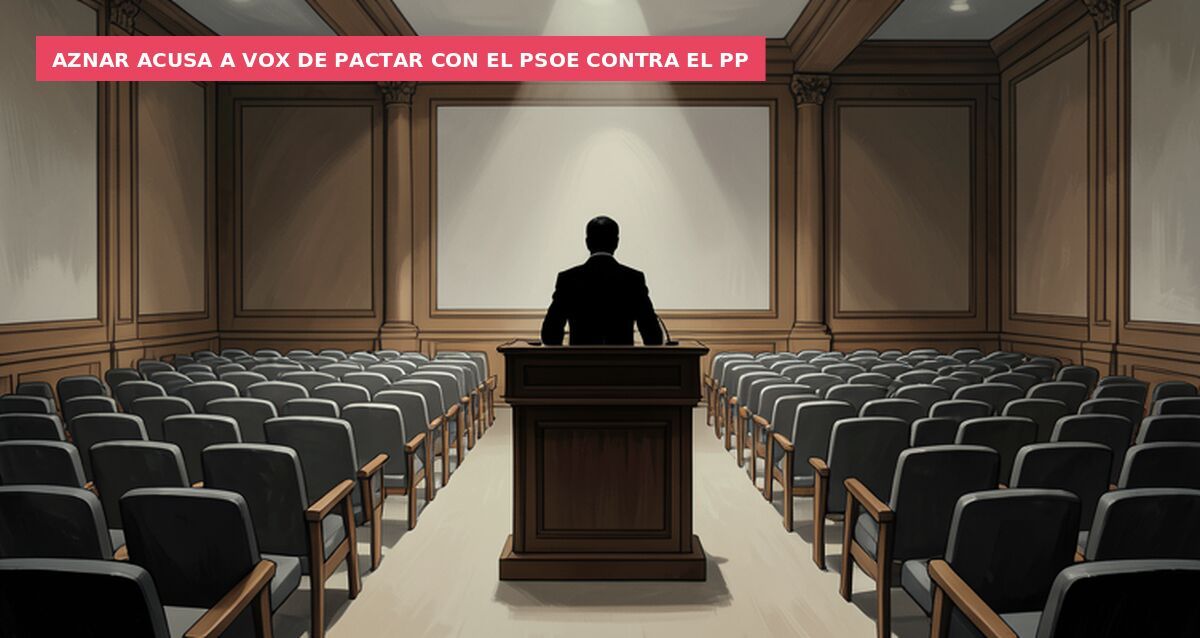 Aznar acusa a VOX de pactar con el PSOE contra el PP