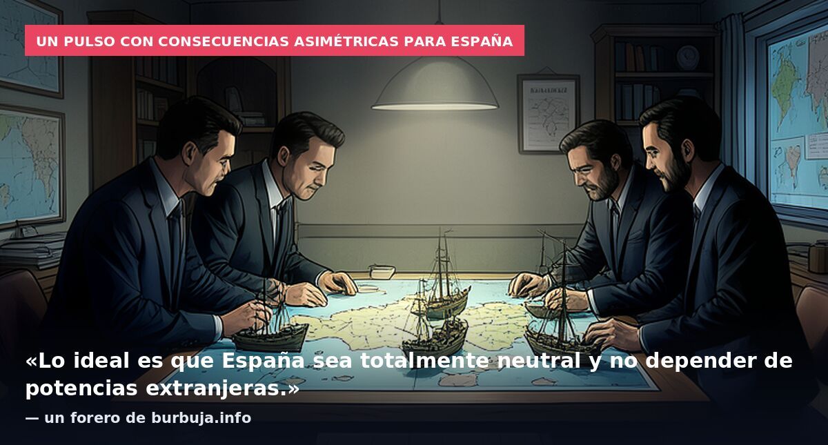 Un pulso con consecuencias asimétricas para España: «Lo ideal es que España sea totalmente neutral y no depender de potencias extranjeras.» — un forero de burbuja.info