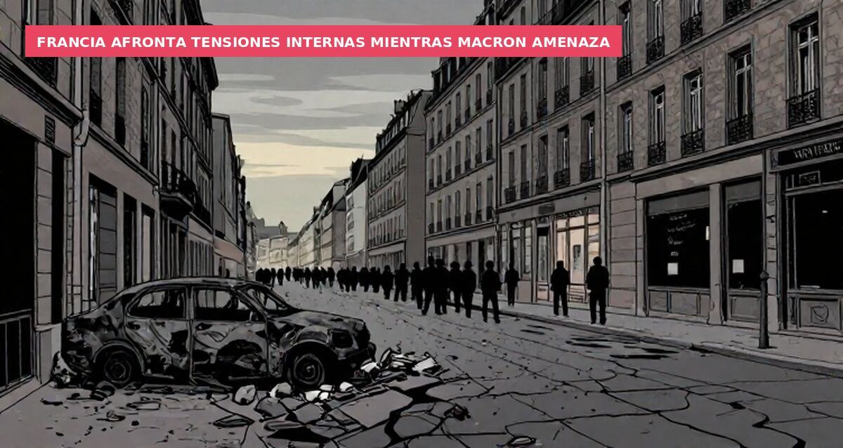 Francia afronta tensiones internas mientras Macron amenaza