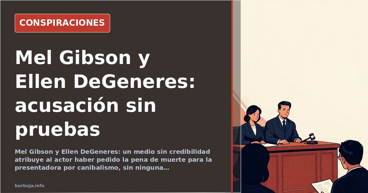 Mel Gibson acusa a Ellen DeGeneres de caníbal: ni una prueba