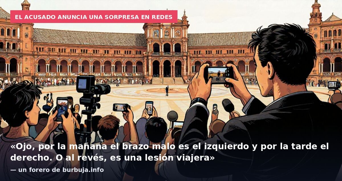 El acusado anuncia una sorpresa en redes: «Ojo, por la mañana el brazo malo es el izquierdo y por la tarde el derecho. O al revés, es una lesión viajera» — un forero de burbuja.info