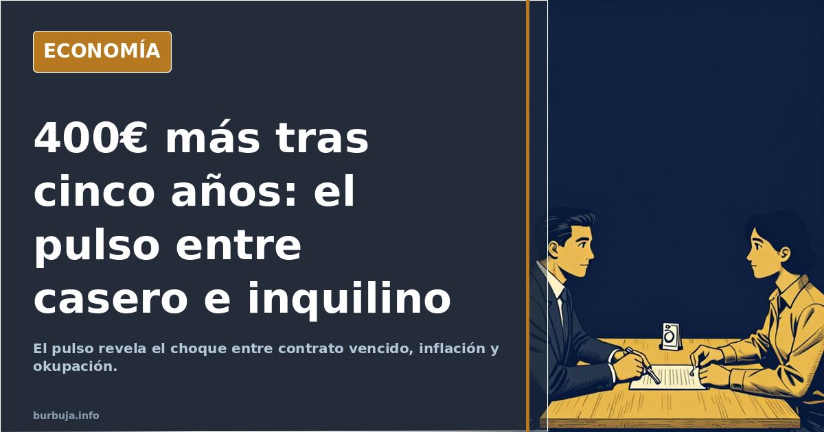 El casero sube 400€ el alquiler tras cinco años y el inquilino se niega a irse