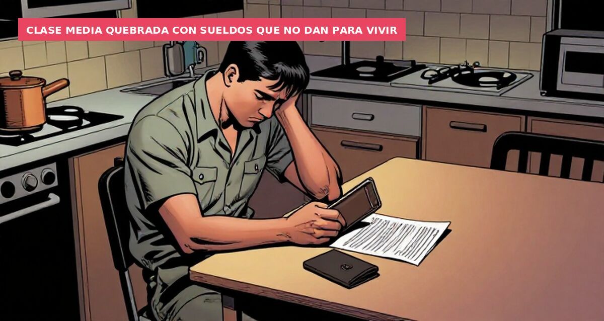 Clase media quebrada con sueldos que no dan para vivir
