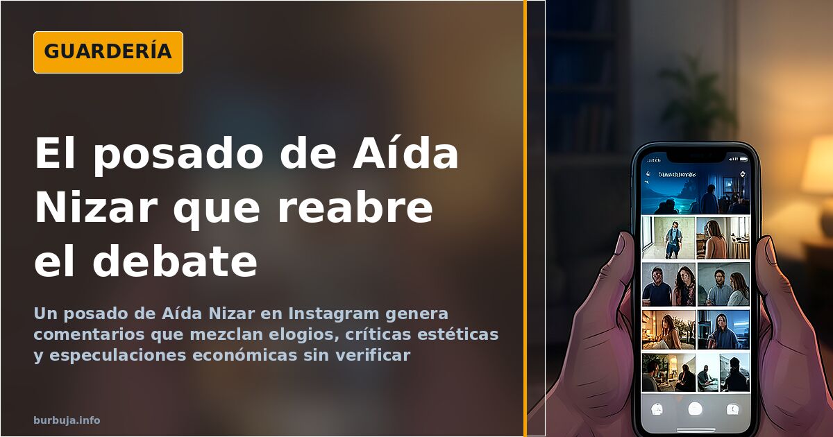 Aída Nizar posando en una imagen de Instagram que ha generado debate en redes sociales