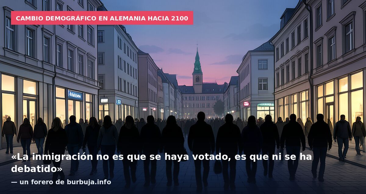 Cambio demográfico en Alemania hacia 2100: «La inmigración no es que se haya votado, es que ni se ha debatido» — un forero de burbuja.info