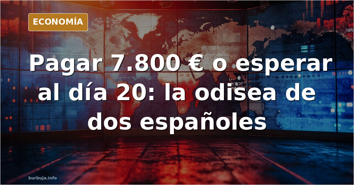 Ilustración editorial de viajeros con maletas esperando en un aeropuerto asiático ante un panel de vuelos cancelados
