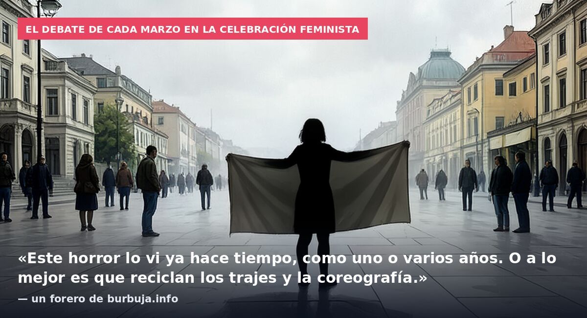 El debate de cada marzo en la celebración feminista: «Este horror lo vi ya hace tiempo, como uno o varios años. O a lo mejor es que reciclan los trajes y la coreografía.» — un forero de burbuja.info