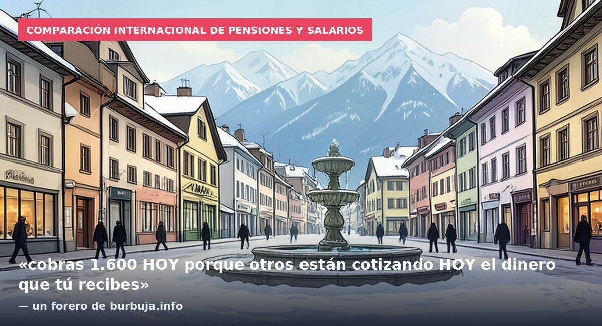 Comparación internacional de pensiones y salarios: «cobras 1.600 HOY porque otros están cotizando HOY el dinero que tú recibes» — un forero de burbuja.info