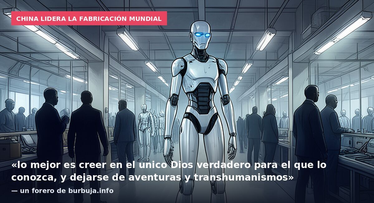 China lidera la fabricación mundial: «lo mejor es creer en el unico Dios verdadero para el que lo conozca, y dejarse de aventuras y transhumanismos» — un forero de burbuja.info