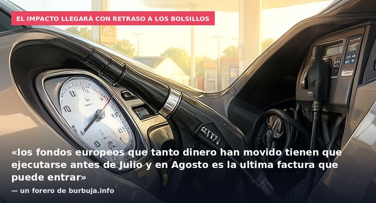 El impacto llegará con retraso a los bolsillos: «los fondos europeos que tanto dinero han movido tienen que ejecutarse antes de Julio y en Agosto es la ultima factura que puede entrar» — un forero de burbuja.info