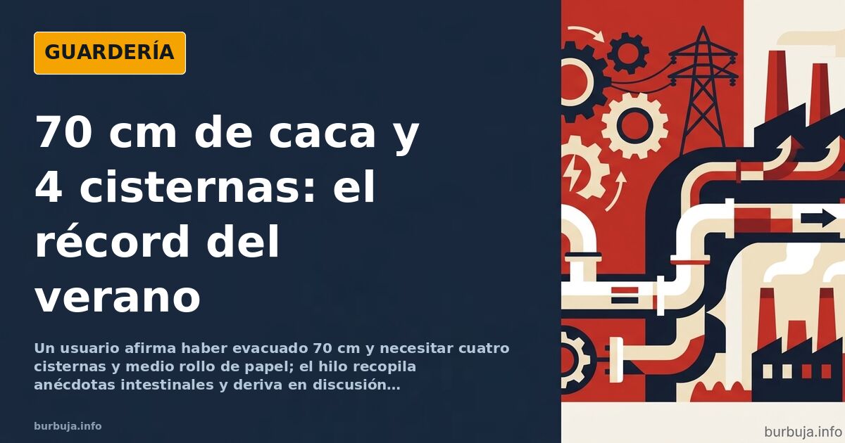 Ilustración cartoon de un baño doméstico con la cisterna vacía y un rollo de papel higiénico casi terminado en el suelo