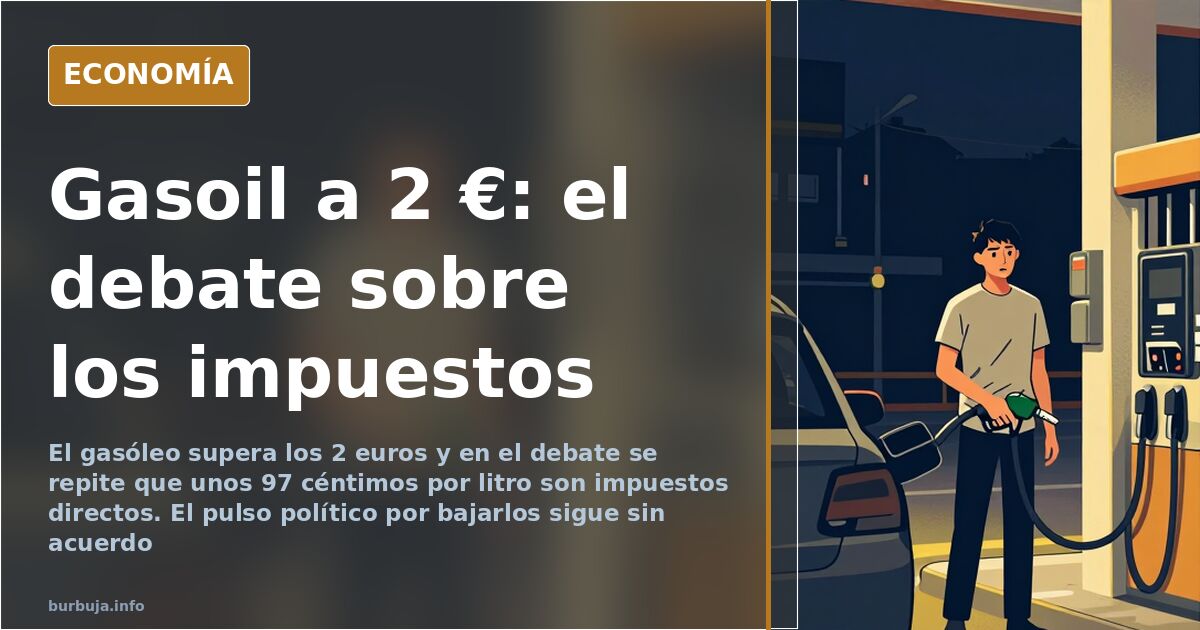 Gasoil por encima de 2 euros: el pulso por los impuestos