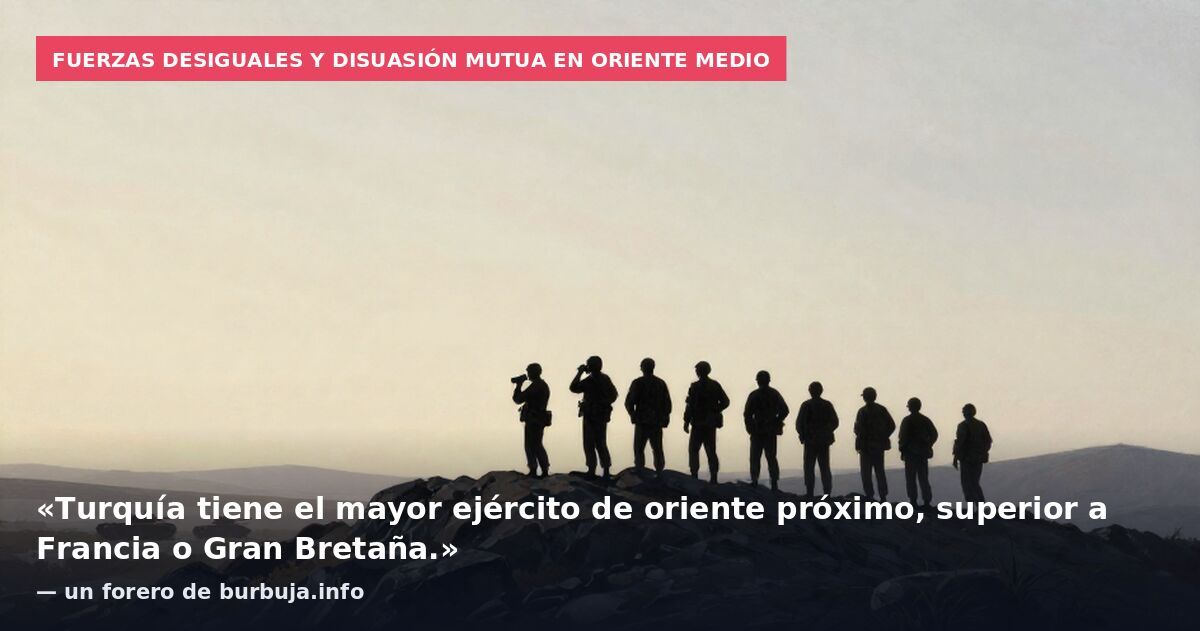 Fuerzas desiguales y disuasión mutua en Oriente Medio: «Turquía tiene el mayor ejército de oriente próximo, superior a Francia o Gran Bretaña.» — un forero de burbuja.info