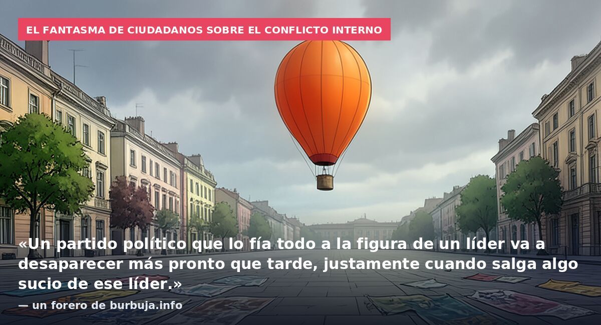 El fantasma de Ciudadanos sobre el conflicto interno: «Un partido político que lo fía todo a la figura de un líder va a desaparecer más pronto que tarde, justamente cuando salga algo sucio de ese líder.» — un forero de burbuja.info