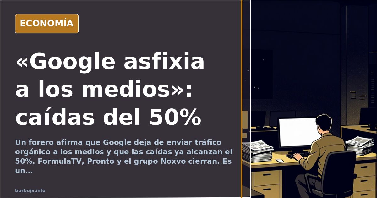 «Google deja de enviar tráfico a los medios»: caídas del 50%