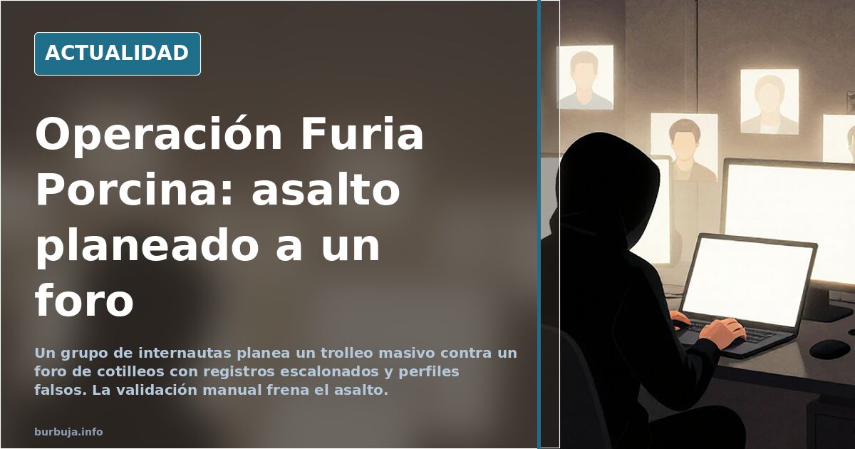 Operación Furia Porcina: trolleo masivo contra un foro de cotilleos